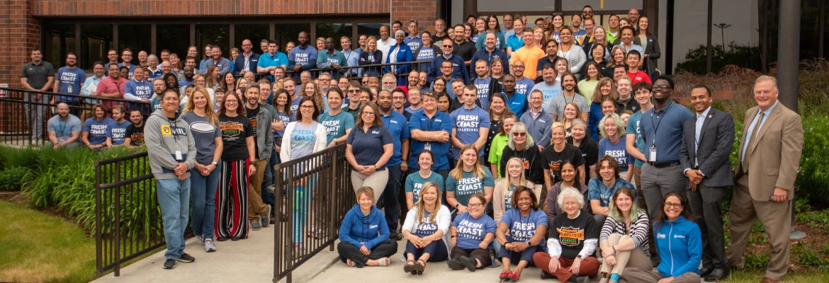 The MMSD team posing for photo outside of Headquarters.