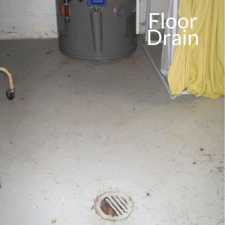 photo of basement floor drain