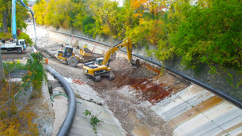 Menomonee River Concrete Removal