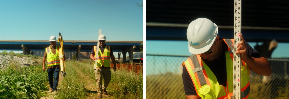 Project Surveyors and Construction Inspectors at work at MMSD