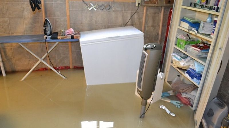 a flooded basement