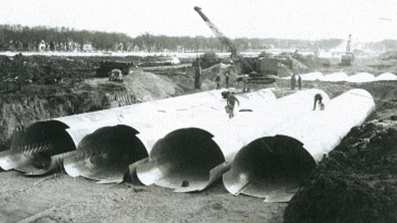 historical photo of culverts below Wisconsin State fair 